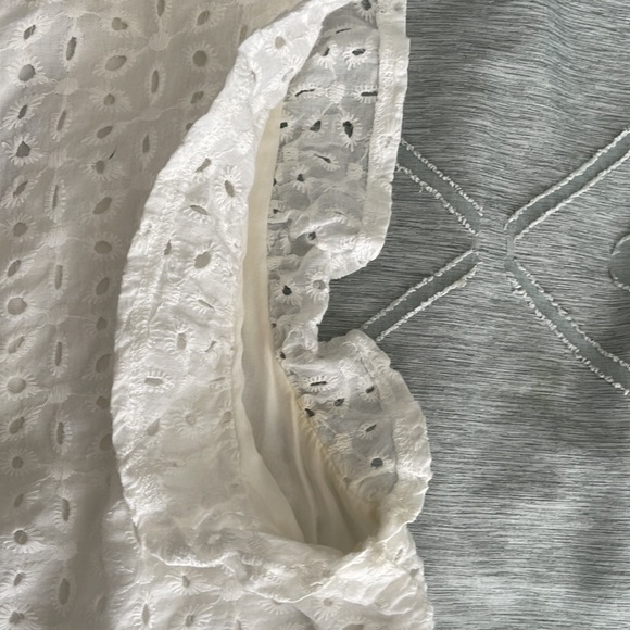 White Eyelet Dress/Romper - Picture 5 of 7